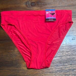 NWT Maidenform Bikini Panty Sissy Panties Women's Underwear High Leg Red